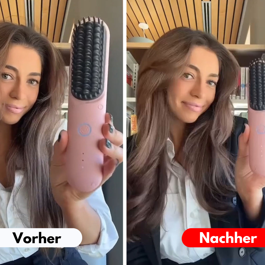 2-in-1 Haarstyler Glätteisen und Lockentool | Kompakt für unterwegs, Schwarz | Anpassbare Hitze für seidiges Volumen 4