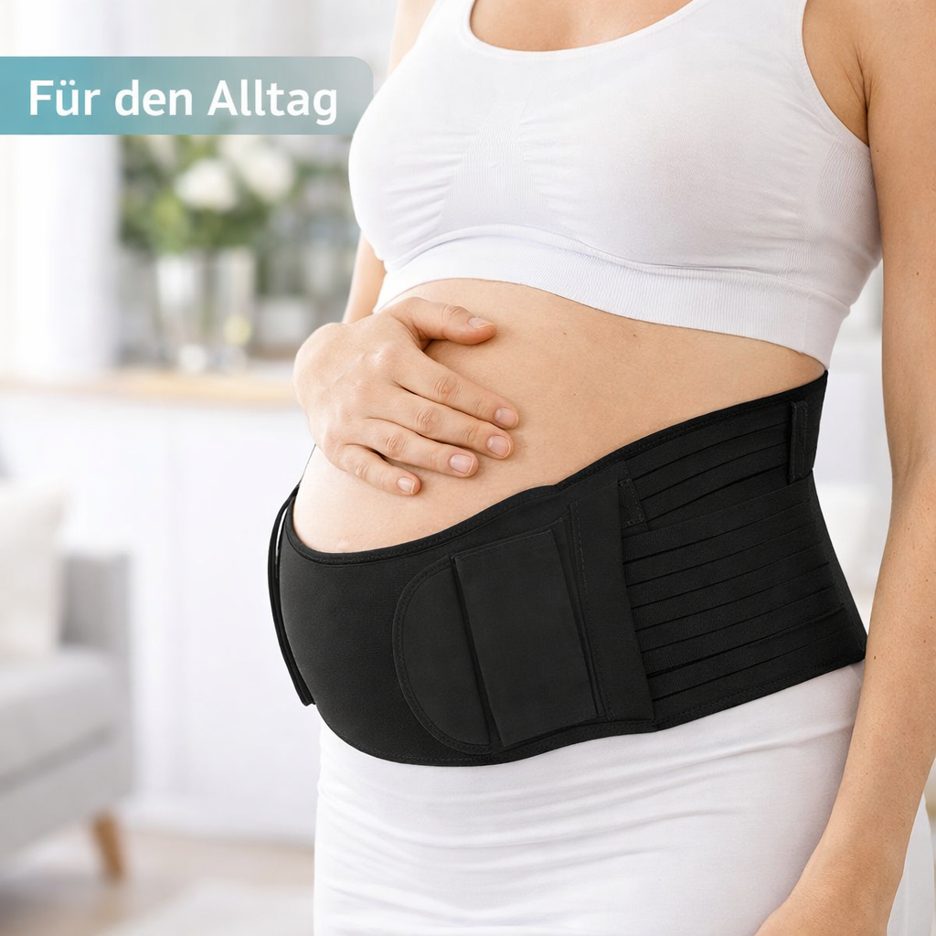 Schwangerschafts-Stützgürtel | Größen S bis 2XL, verstellbar | Atmungsaktiv, stützt Bauch und entlastet den Rücken 1
