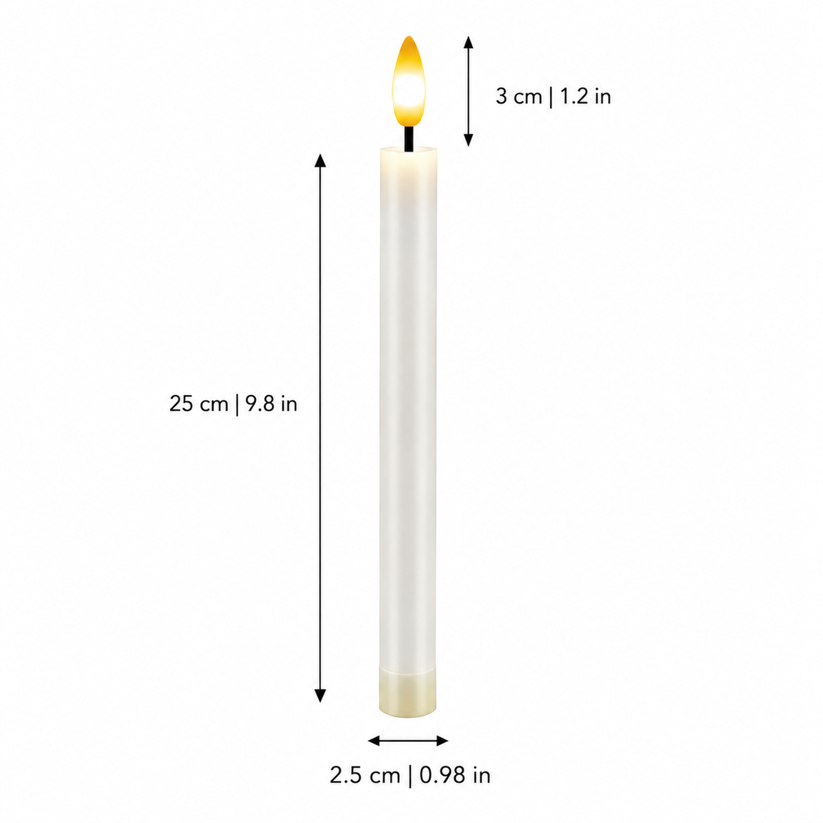 Flammenlose LED-Kerzen aus Paraffinwachs, 6er-Set | Fernbedienung, Timer & Flackerlicht | Wiederaufladbar & Kindersicher 2
