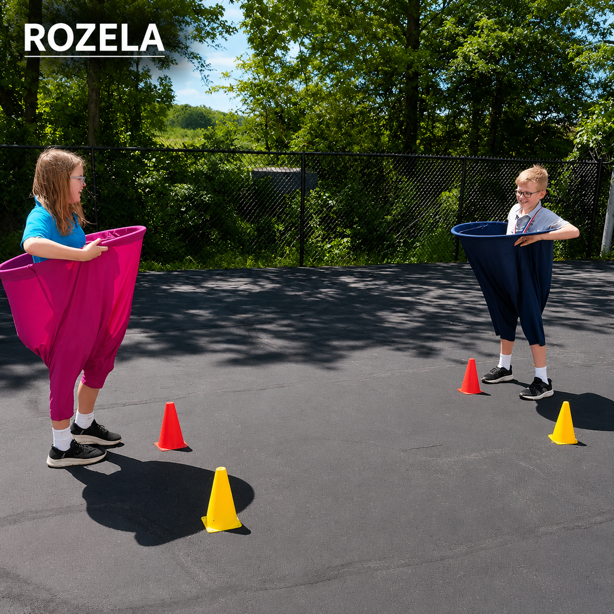 Riesen-Schlüpfer-Fangspiel für Kinder und Erwachsene | Dehnbarer Stoff mit 8 Bällen | Mehrgenerationen-Spiel ohne Aufbau 9
