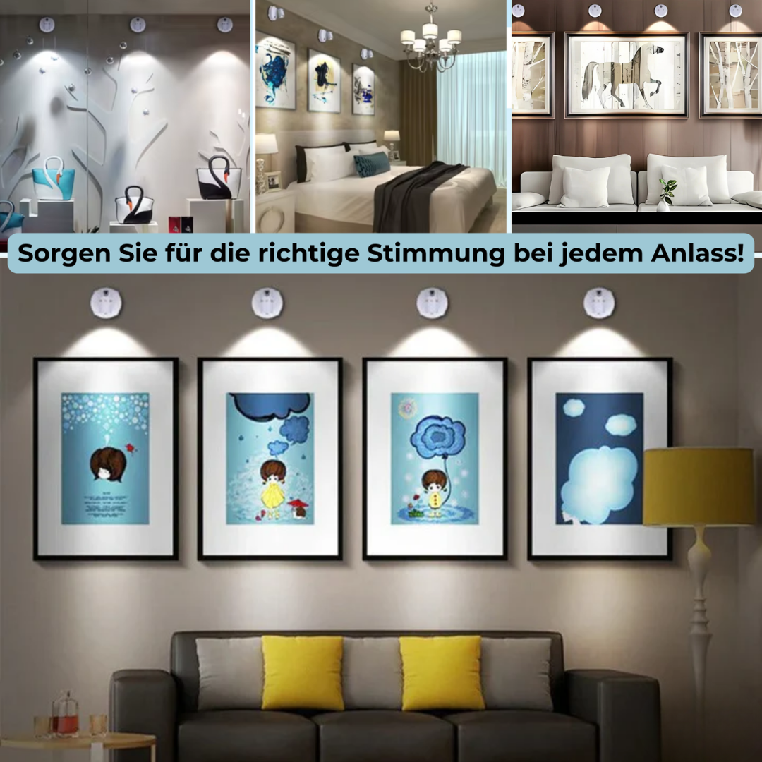 Kabelloser LED-Strahler | Dimmbar, Fernbedienung, Timer-Funktion | Akkubetrieben ohne Steckdose, für innen und außen 3