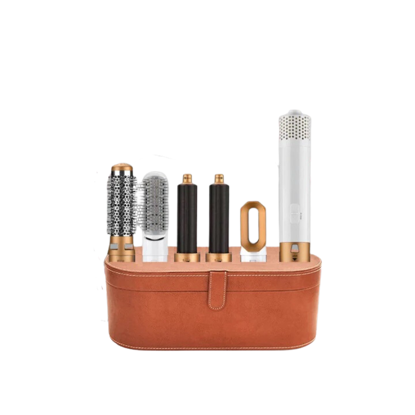 5-in-1 Haarstyling Set | Glätteisen, Lockenstab & Volumenbürste | Keramikbeschichtung, Schnelles Aufheizen, Kompakt & Leicht 5