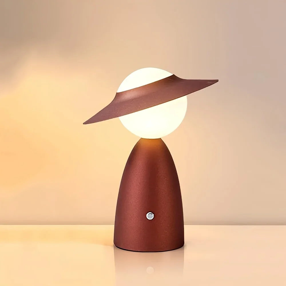 LED Tischlampe mit kabelloser Ladestation | Metall, Blau oder Rot, Touch-Bedienung | Für Nachttisch und Wohnzimmer 6