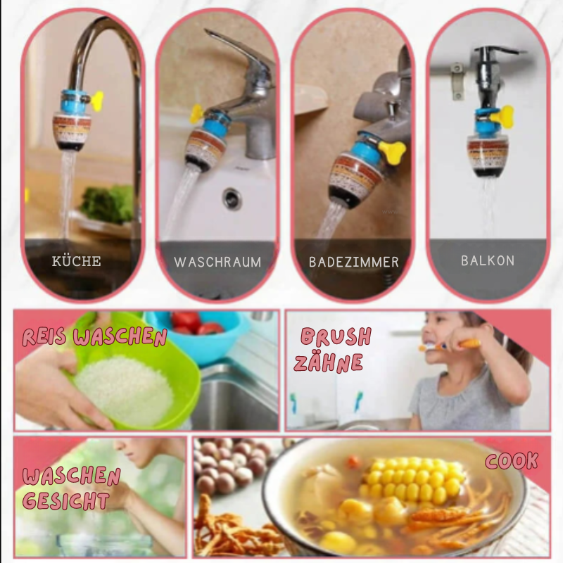 PureWater™ - Der ultimative 5-Schicht-Wasserfilter für Ihren Wasserhahn