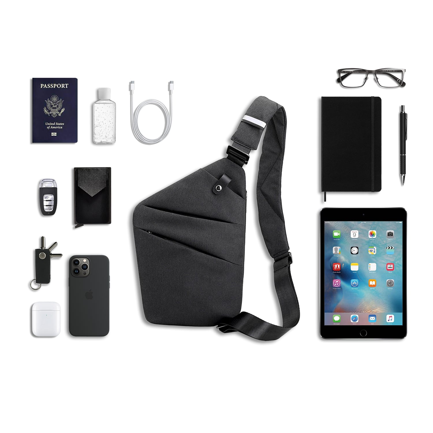 SafeCarry™ - Umhängetasche - Perfekt zum Reisen, Wandern und als Diebstahlschutz!