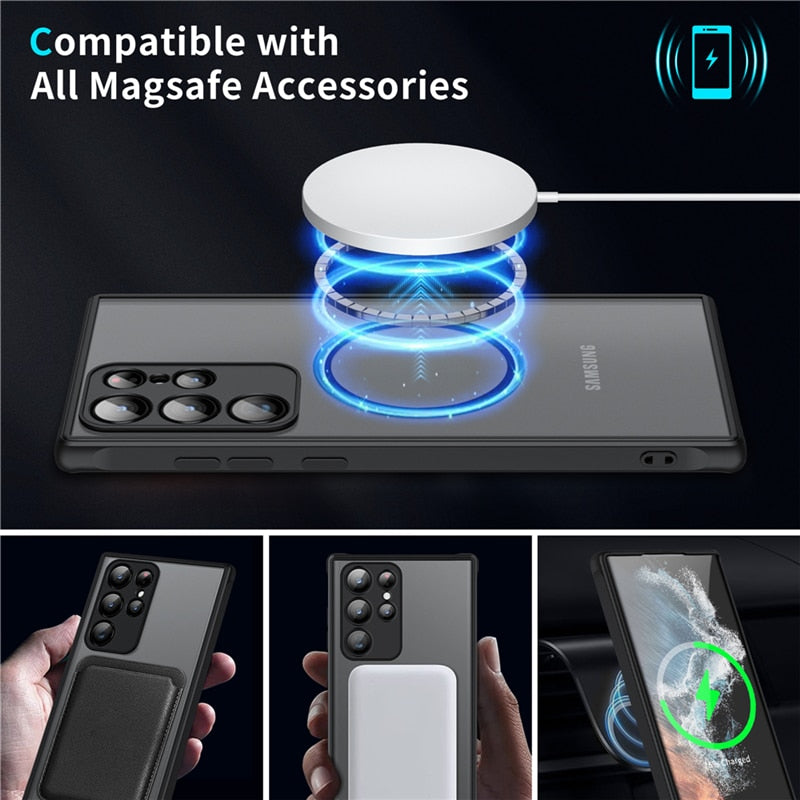 Magnetische Handyhülle für Samsung Galaxy S20 bis S23 | Stoßfester Rundumschutz | Passgenaue Aussparungen für Kamera & Anschlüsse 5