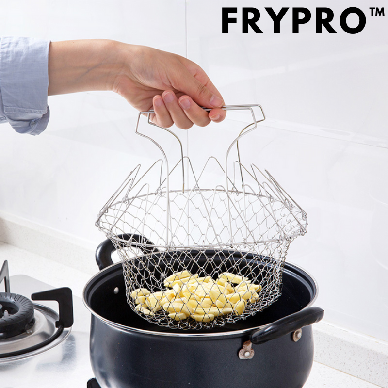 ProFry™ – Mehrzweck-Brat-, Dampf- und Siebkorb aus Edelstahl