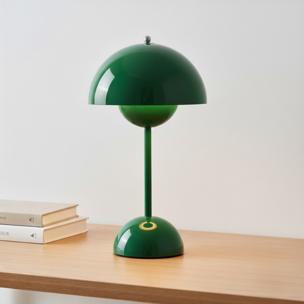 Tischlampe Edelstahl Ø 16 x H 29,5 cm | Skandinavisches Design in 7 Farben | Stufenlos Dimmbar per Fingertipp fürs Zuhause 7