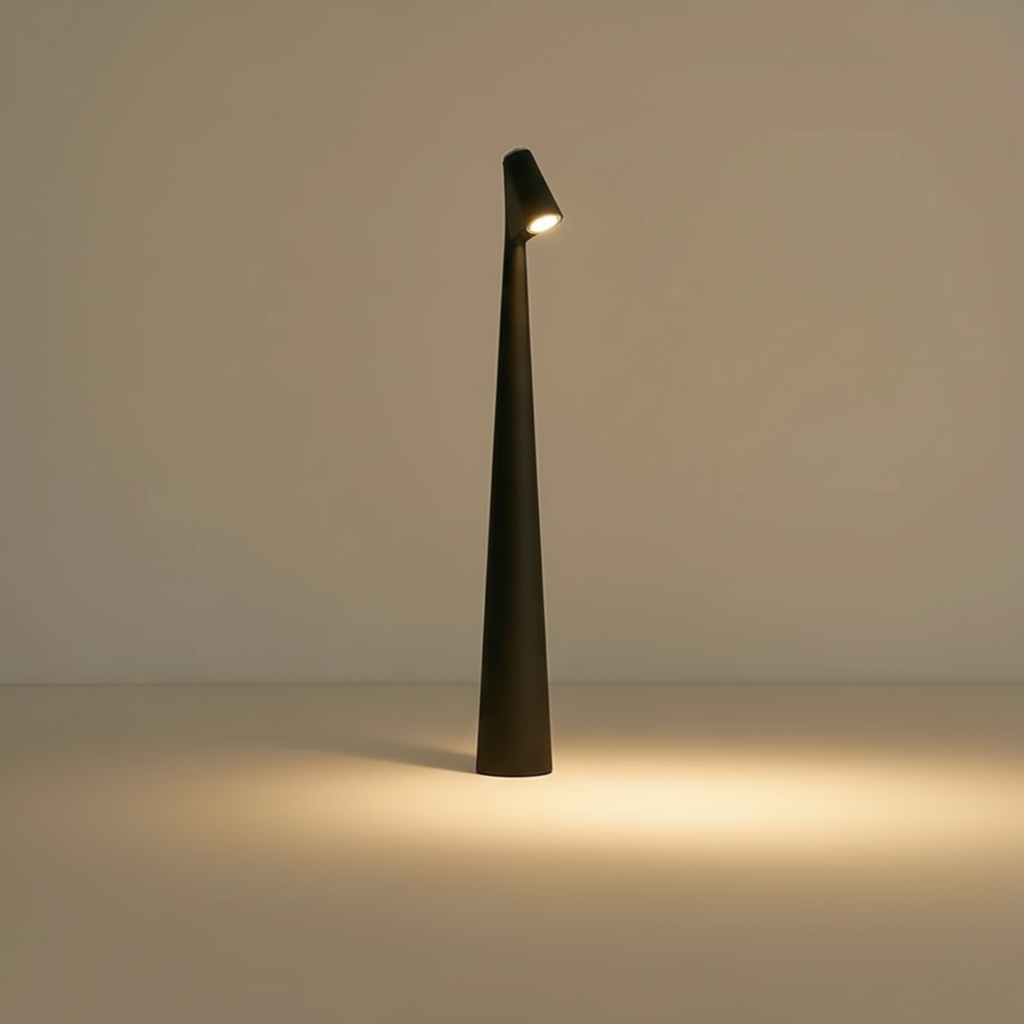 Kabellose LED-Tischlampe mit Akku | Nordisches Design aus Metall und Glas | Ideal für Nachttisch, Schreibtisch und Wohnraum 5