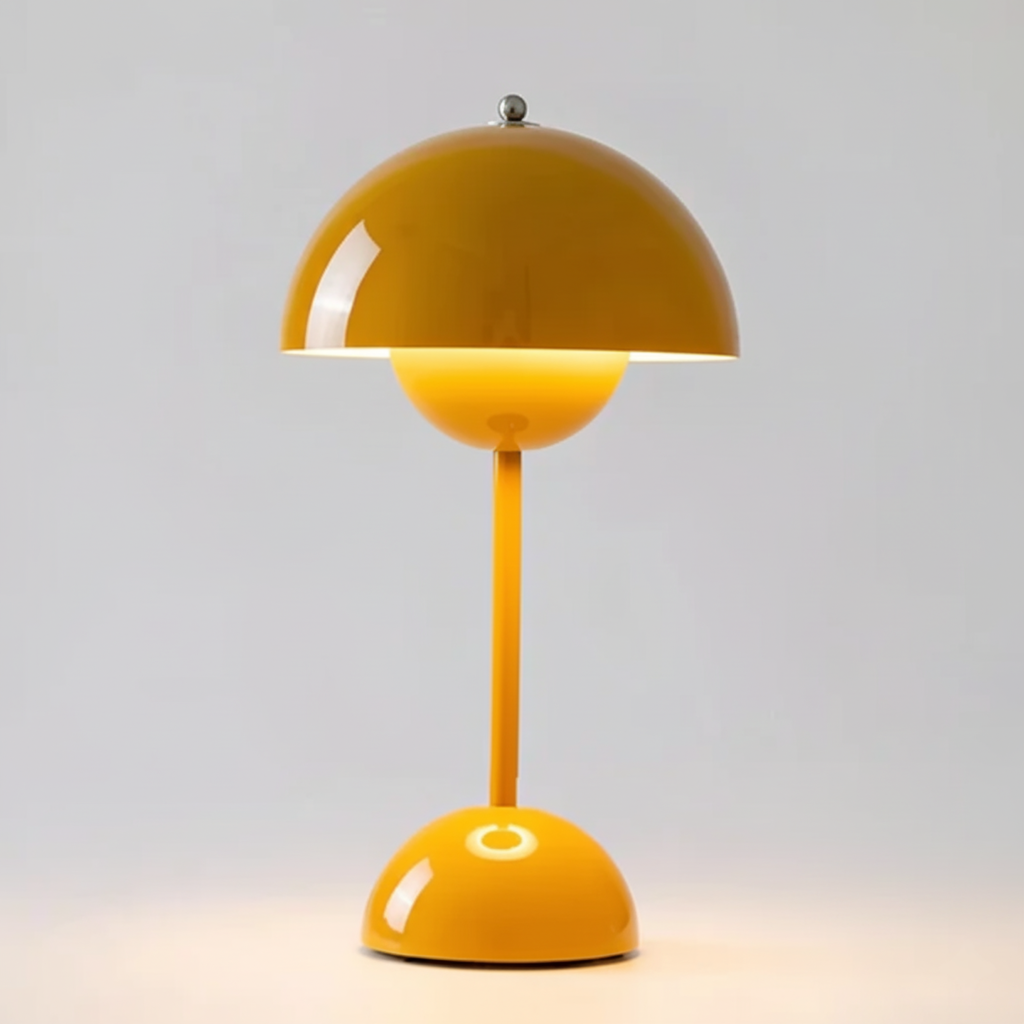 Tischlampe Edelstahl Ø 16 x H 29,5 cm | Skandinavisches Design in 7 Farben | Stufenlos Dimmbar per Fingertipp fürs Zuhause 8
