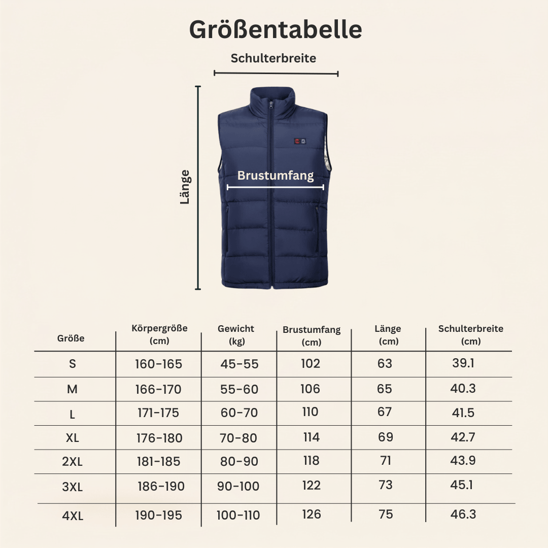 Beheizte Weste Herren | 9 Heizzonen & USB-Betrieben 3