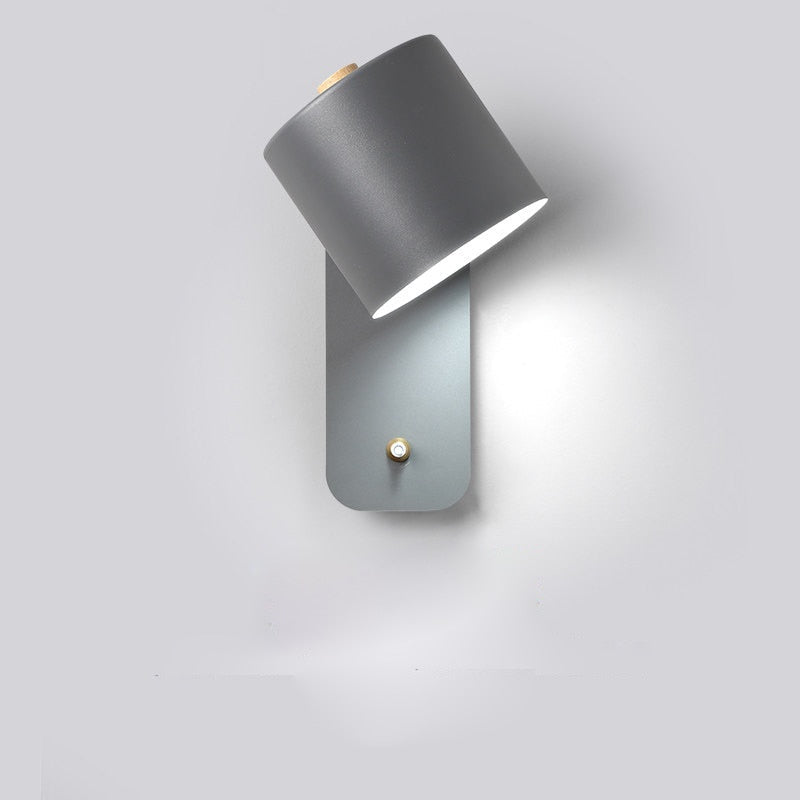 LED Wandleuchte aus Metall mit Schalter | Weiß, Grün, Grau | Direkt bedienbar mit Ein-/Ausschalter für Wohn- und Schlafzimmer 7