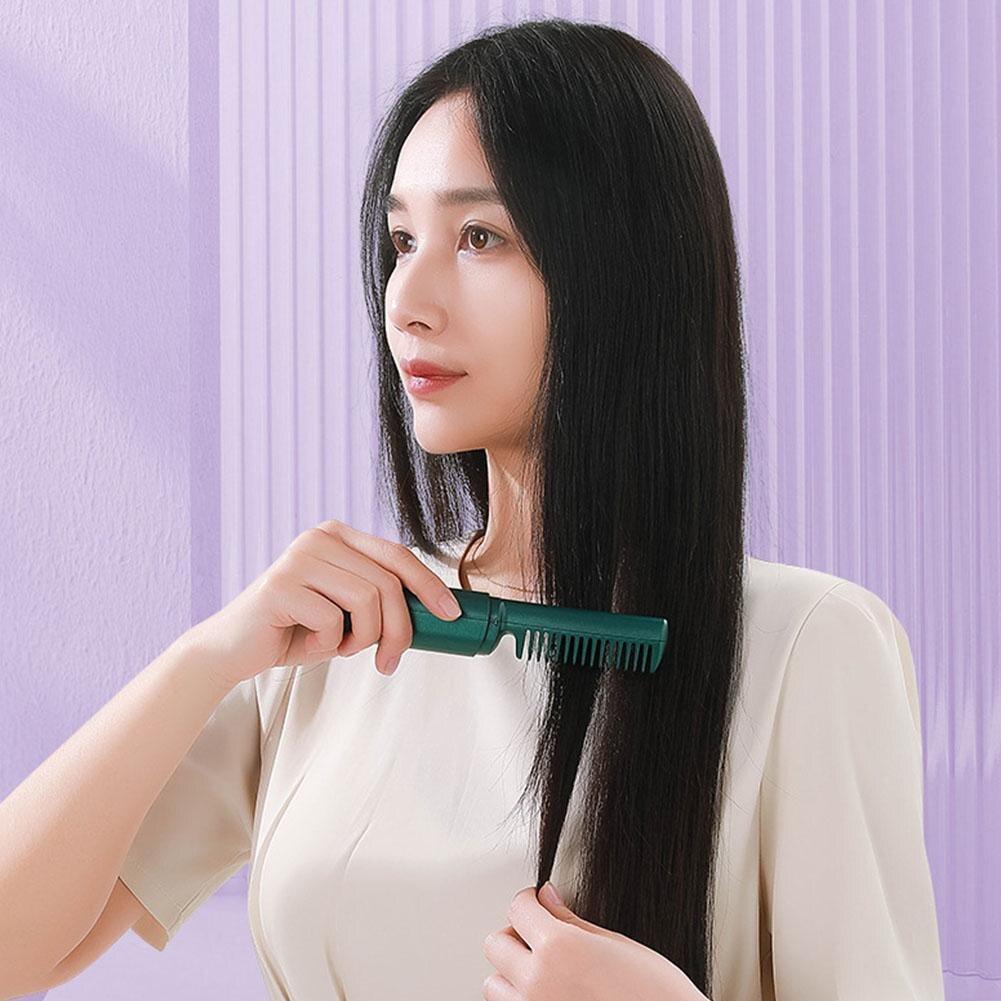 HairGlam™️ - 2-in-1 elektrischer Kamm - Lockenstab und Glätteisen