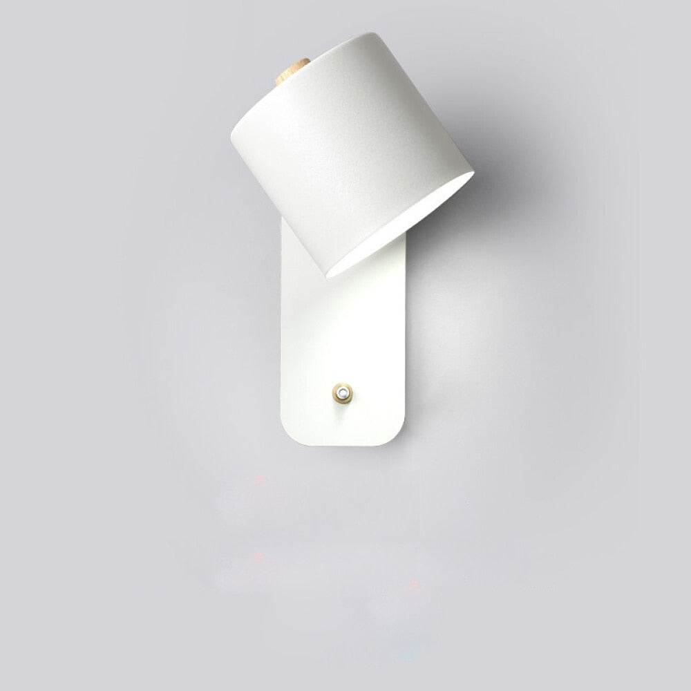 LED Wandleuchte aus Metall mit Schalter | Weiß, Grün, Grau | Direkt bedienbar mit Ein-/Ausschalter für Wohn- und Schlafzimmer 3