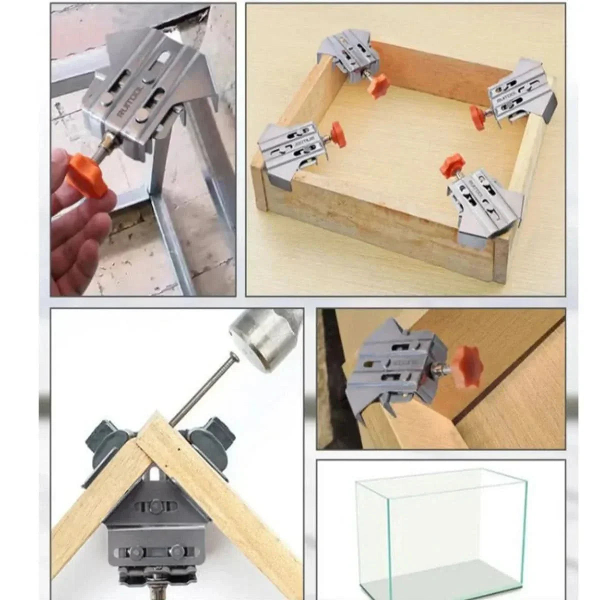 90°-Winkelspanner aus Stahl | 2er-Set mit ergonomischem Spannknauf | Präzise rechtwinklige Holzverbindungen ohne Ausrichten 8