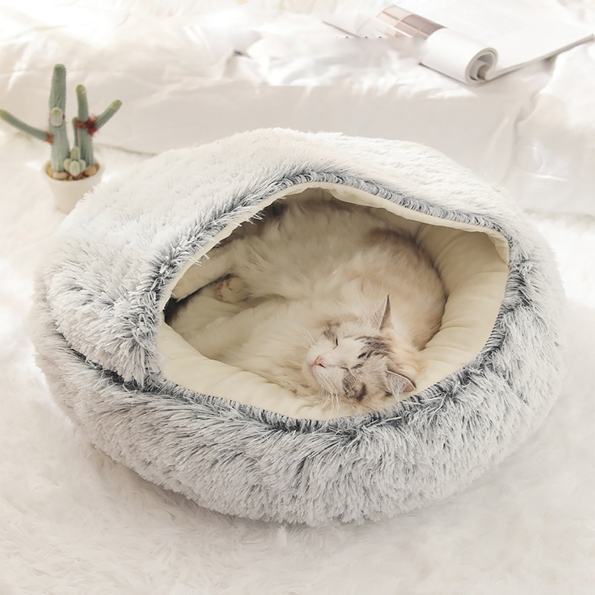 PawsSnuggy™ – Beruhigendes Haustierbett gegen Angstzustände