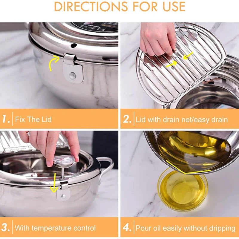 MasterFryer™ - Frittierpfanne mit Thermometer
