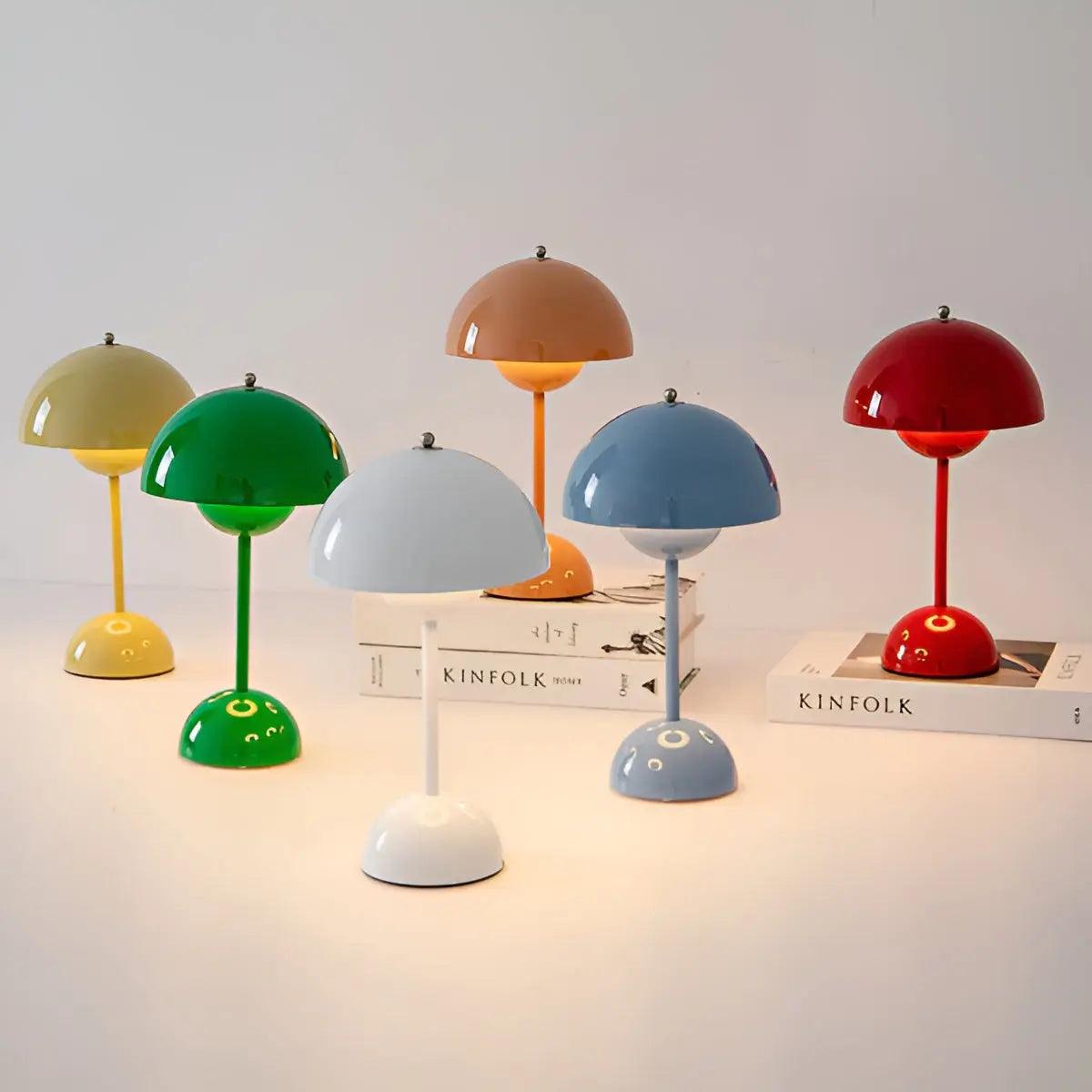 Tischlampe Edelstahl Ø 16 x H 29,5 cm | Skandinavisches Design in 7 Farben | Stufenlos Dimmbar per Fingertipp fürs Zuhause 3