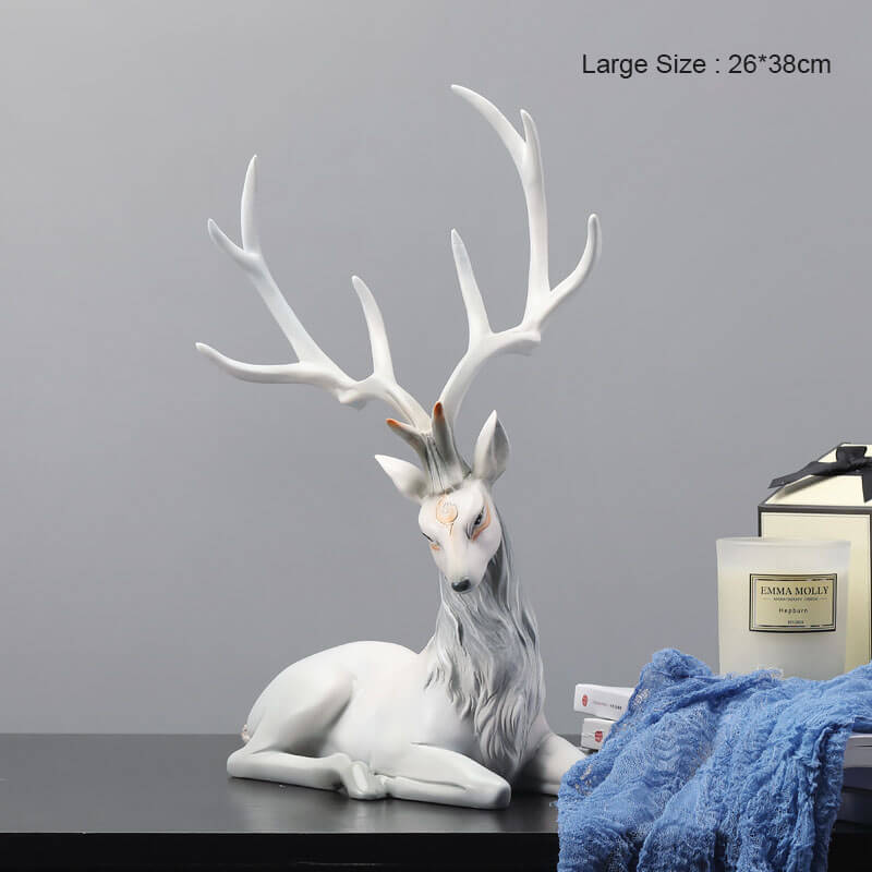 Elch Figur aus Kunstharz | Stehend oder Liegend erhältlich | Dekorative Skulptur für Regal, Sideboard und Wohnraum 14