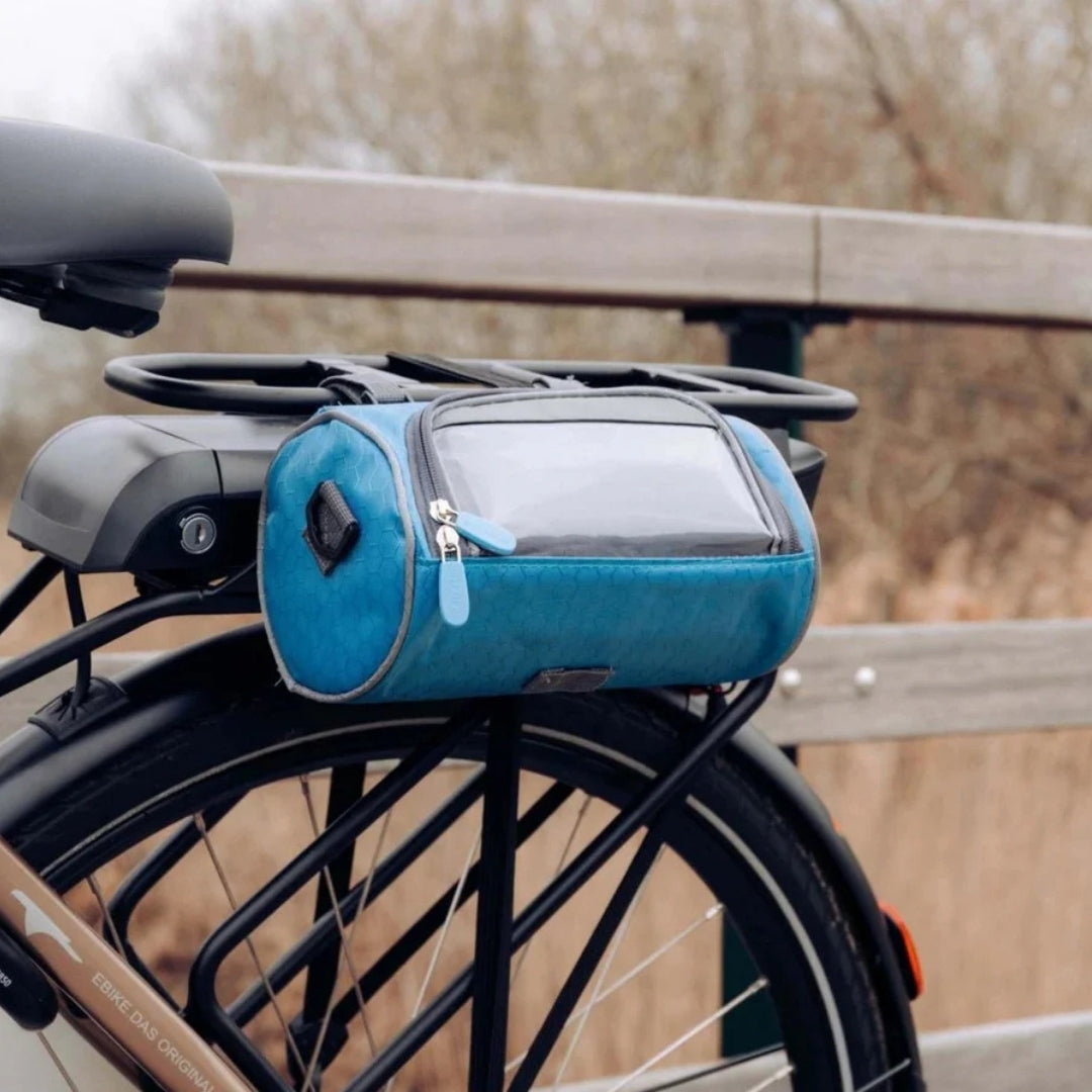 Lenkertasche Fahrrad Wasserdicht | Touchscreen-Fach für Smartphone-Navigation | Klettverschluss, passt auf jeden Lenker 11