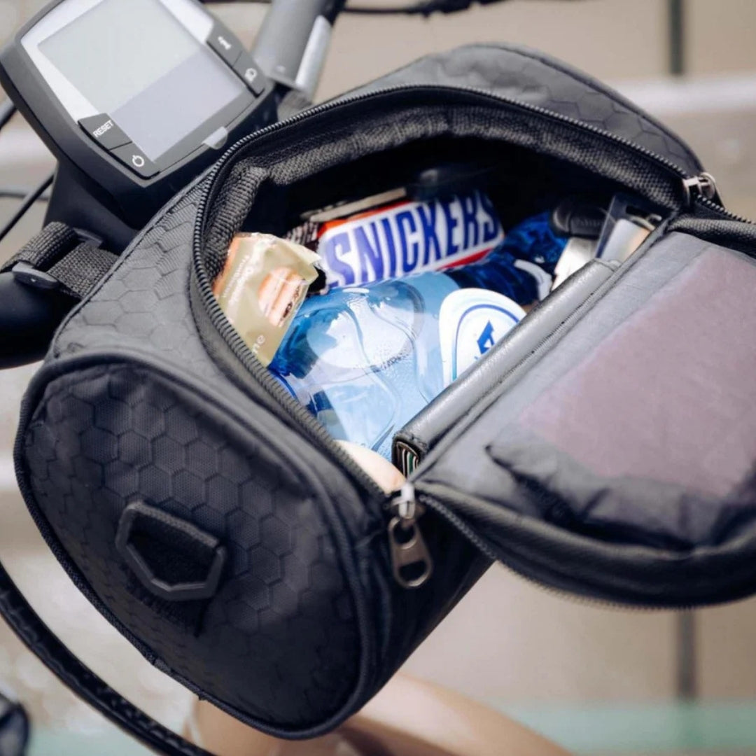 Lenkertasche Fahrrad Wasserdicht | Touchscreen-Fach für Smartphone-Navigation | Klettverschluss, passt auf jeden Lenker 12