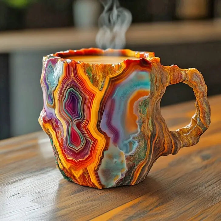 Kaffeetasse im Kristall-Design handgefertigt 250 ml