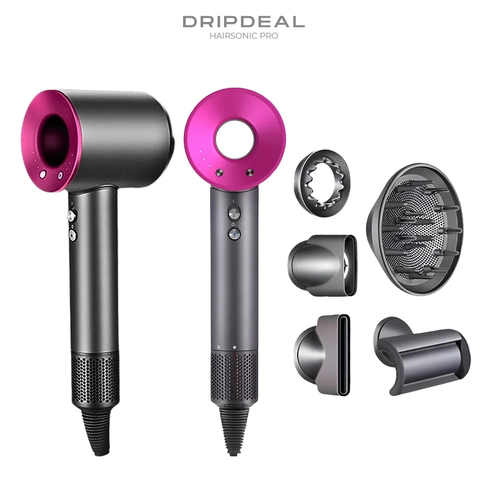 Haartrockner mit Ionen-Technologie und Diffusor | 5 Styling-Aufsätze, 110.000 U/min Motor | Ionen-Ausstoß, 100-240 V 10