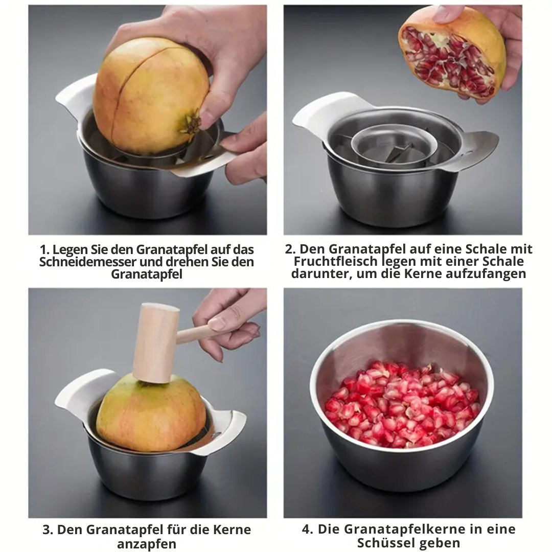PulpClear™ - Granatapfelschäler und Fruchtfleischseparator