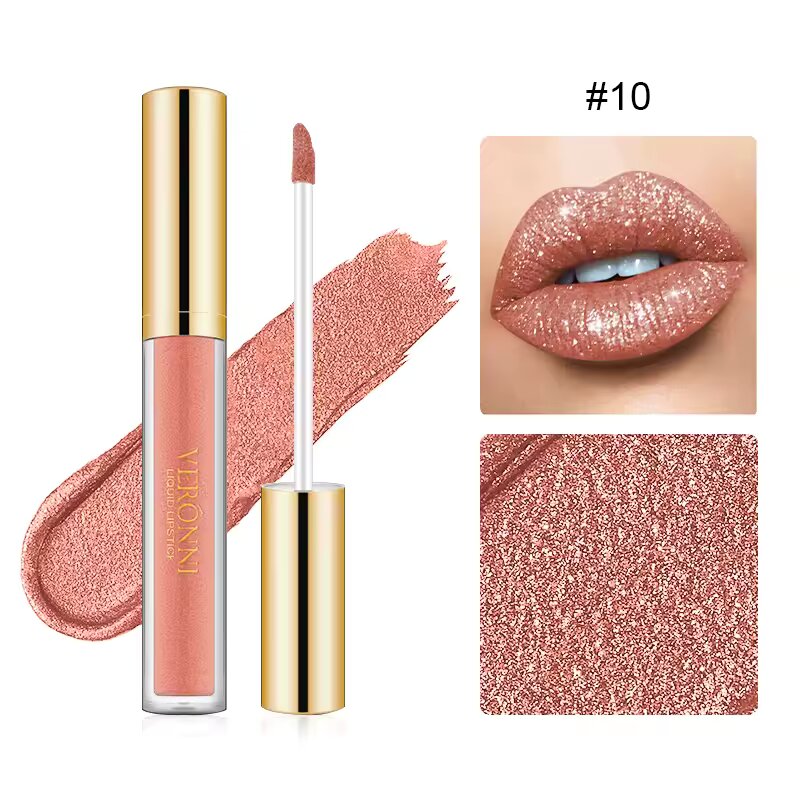 Liquid Lipstick Damen | Langanhaltender Glanz 12 Stunden ohne Abfärben | Mit Kamille & Sojaextrakt für gepflegte, weiche Lippen 10