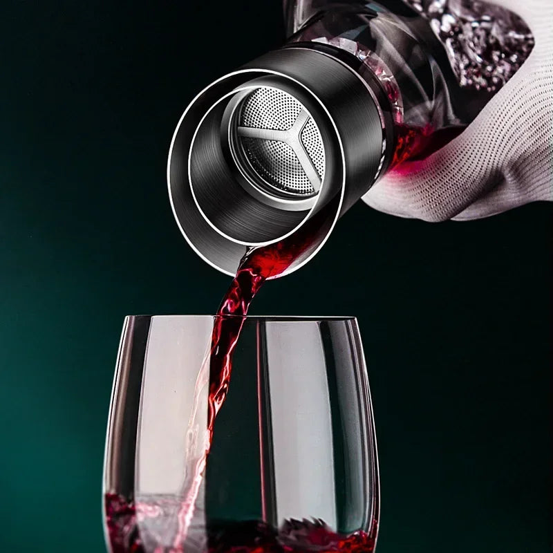 Kristall Weindekanter Bleifrei | Eisberg-Design mit 1500 ml Fassungsvermögen | Für Optimale Rotwein-Belüftung und Aroma 4