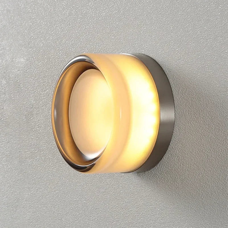 LED-Wandleuchte Acryl Aluminium 7.5 x 13.5 cm | Weiss, Bernstein, Rauchgrau | Warmweisses Licht, Wand- und Deckenmontage 4