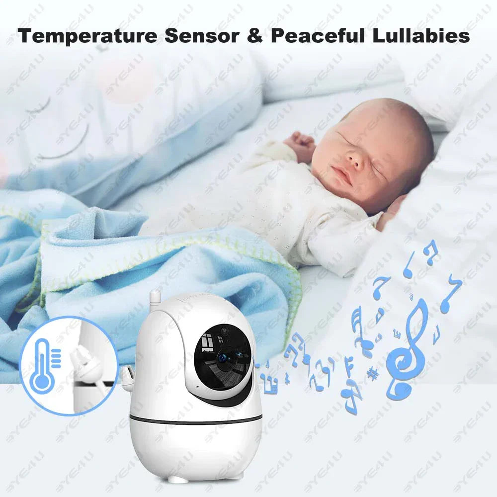 Video-Babyphone mit Kamera 5-Zoll HD-Display | PTZ-Zoom, Nachtsicht & Zwei-Wege-Audio | 4000mAh Akku, bis zu 22 Std Laufzeit 5