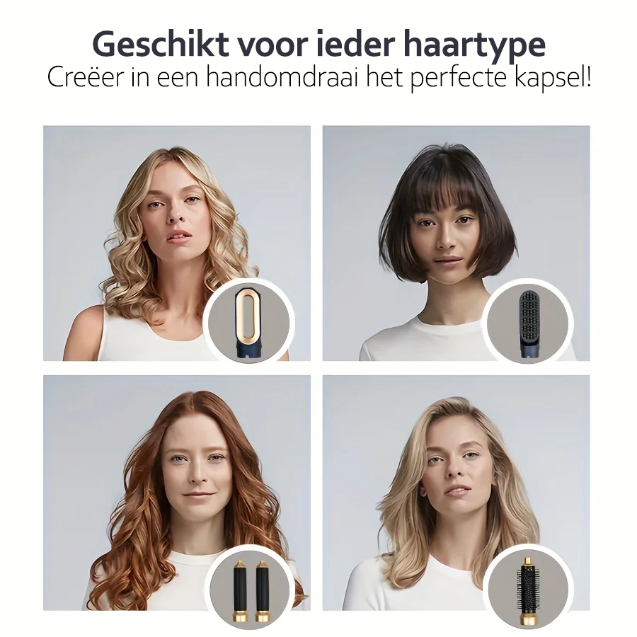 5-in-1 Haarstyler für Damen | Ionentechnologie mit 1000 Watt | Föhnen, Glätten, Locken und Wellen ohne Frizz und ohne Hitzeschäden 2