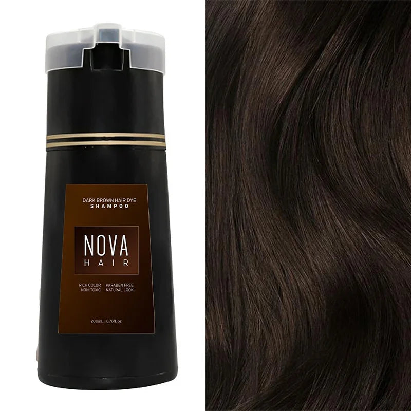 Farbshampoo gegen graues Haar 200 ml | Ohne Ammoniak, mit Ginseng & Ganoderma Extrakt | Deckt in 10 Minuten, hält bis 6 Wochen 13