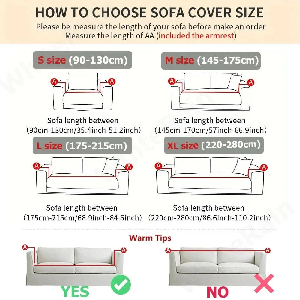 Sofabezug aus gerippten Jacquard-Stoff | Rutschfeste Rückseite für sicheren Halt | Maschinenwaschbarer Schutz für Sofas 6