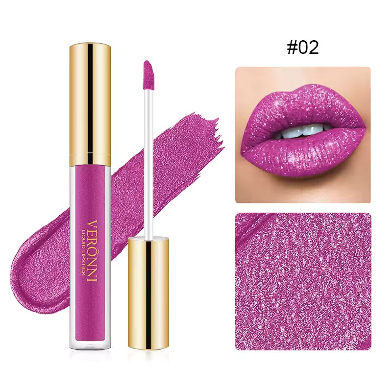Liquid Lipstick Damen | Langanhaltender Glanz 12 Stunden ohne Abfärben | Mit Kamille & Sojaextrakt für gepflegte, weiche Lippen 2