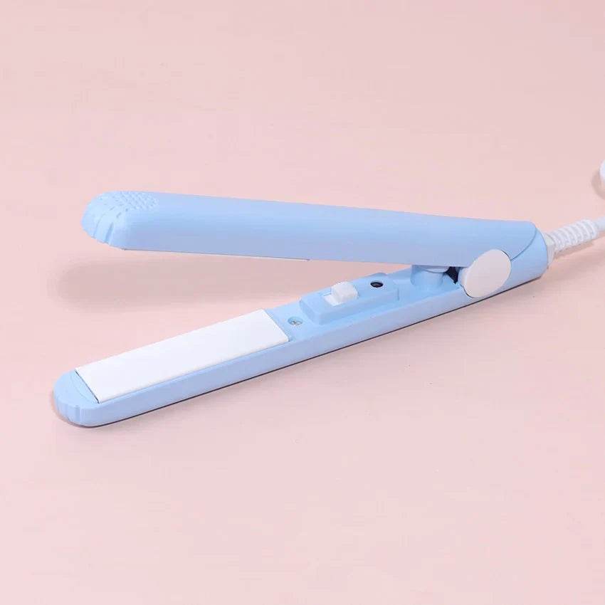 Mini-Glätteisen & Lockenstab 2-in-1 für alle Haartypen | Turmalin-Keramik-Platten, 190 °C konstant | 360° Kabel, reisefreundlich 3