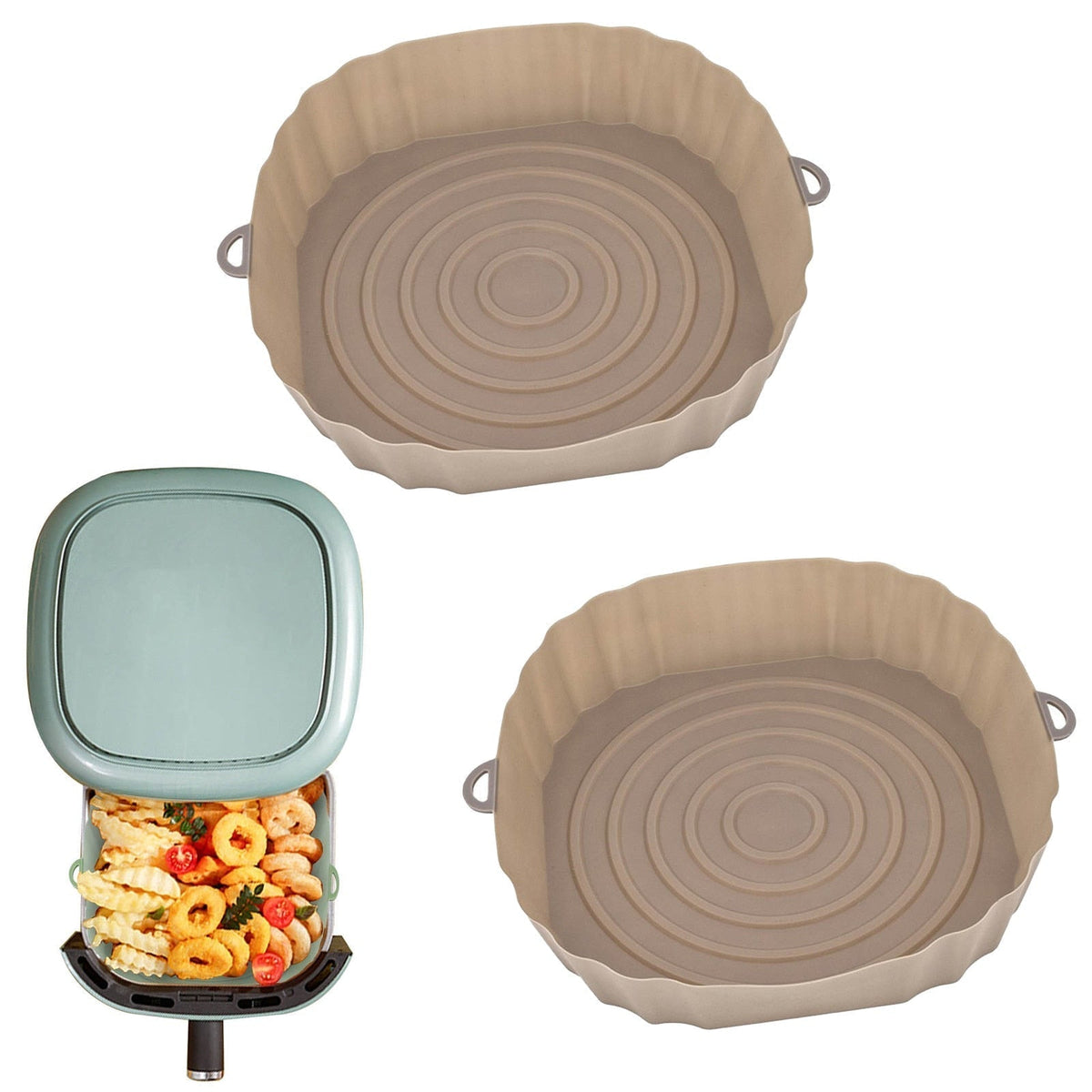 1+2 Gratis | EZClean Fryer - Wiederverwendbare Airfryer-Silikonschalen