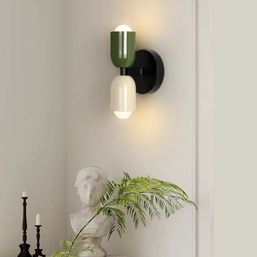 LED-Wandleuchte Edelstahl mit zwei Lichtköpfen | Nordic Design, Warmweißes Licht | Energieeffizient & Einfache Montage 2