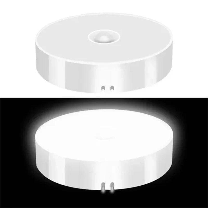LED-Leuchte mit Bewegungssensor, ABS, 8,6 cm Durchmesser | Warmweiss | Kabellos mit USB-Ladeanschluss und Batteriebetrieb 10