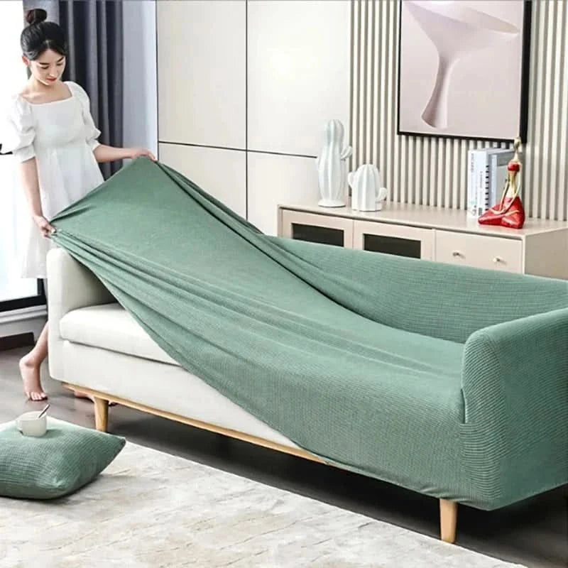 Sofabezug aus gerippten Jacquard-Stoff | Rutschfeste Rückseite für sicheren Halt | Maschinenwaschbarer Schutz für Sofas 5