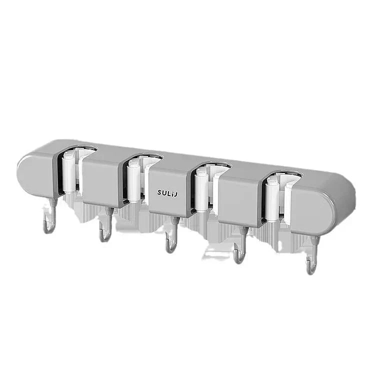 HoldSafeBar™ – Wandmontierter Mopp- und Besenhalter mit Haken