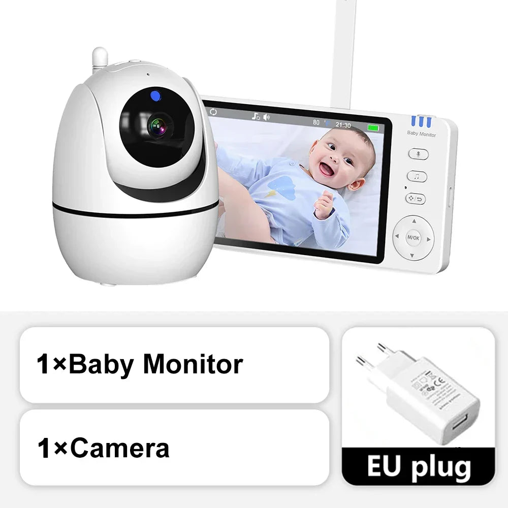 Video-Babyphone mit Kamera 5-Zoll HD-Display | PTZ-Zoom, Nachtsicht & Zwei-Wege-Audio | 4000mAh Akku, bis zu 22 Std Laufzeit 7