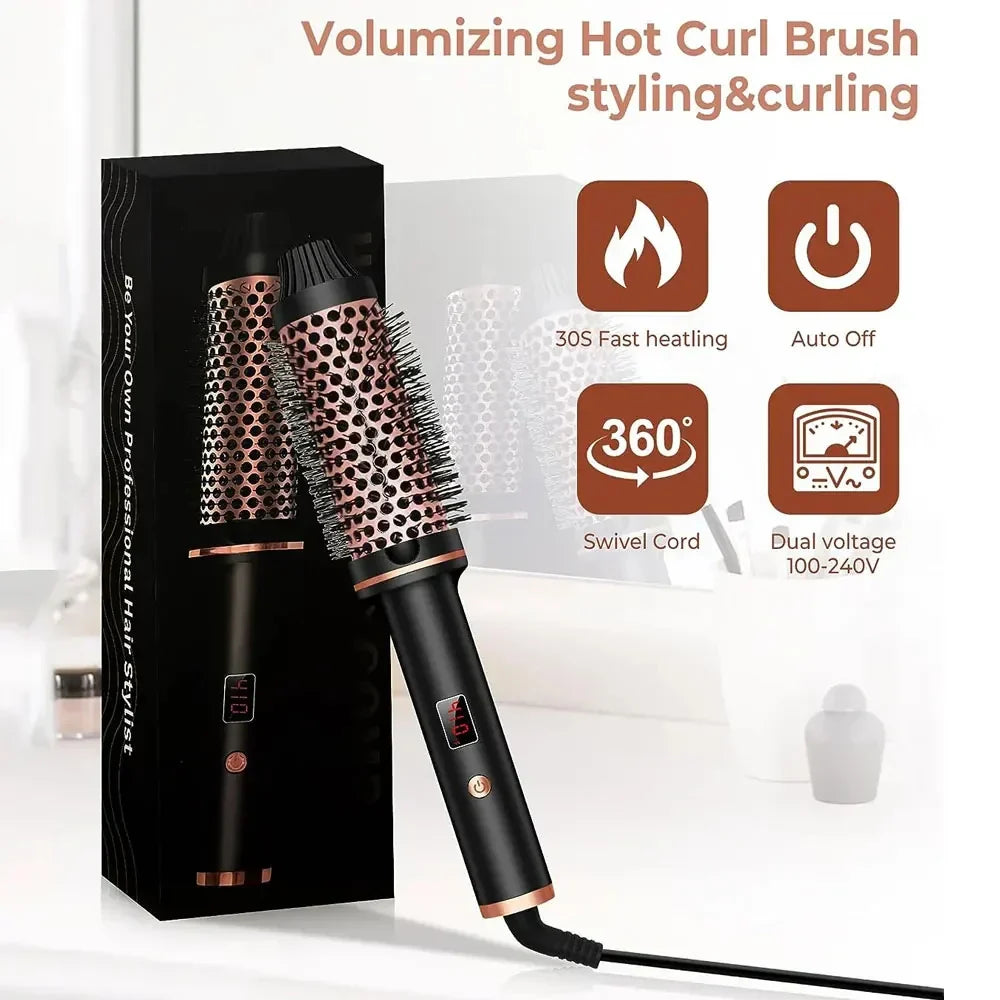 3-in-1 Haarstyler mit Ionen-Technologie | Glätten, Locken & Volumen | Thermo-Borsten mit Anti-Verbrühungsschutz 2