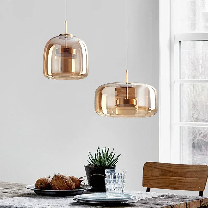 LED-Pendelleuchte aus Glas | Zeitloses Design für Wohnzimmer, Esszimmer und Flur | Energiesparende 7W-LED-Beleuchtung 6