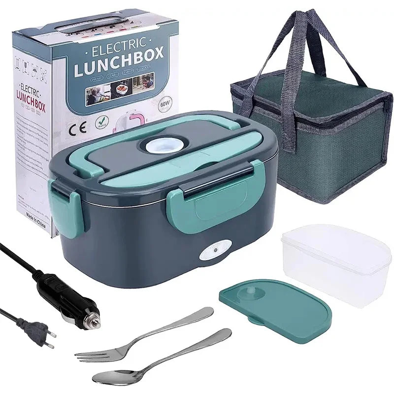 1,5 L Elektrische Lunchbox Lebensmittelwärmer 60W | Auslaufsicher mit Tragegriff | Warme Mahlzeiten für Büro und Unterwegs 1