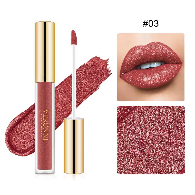 Liquid Lipstick Damen | Langanhaltender Glanz 12 Stunden ohne Abfärben | Mit Kamille & Sojaextrakt für gepflegte, weiche Lippen 3