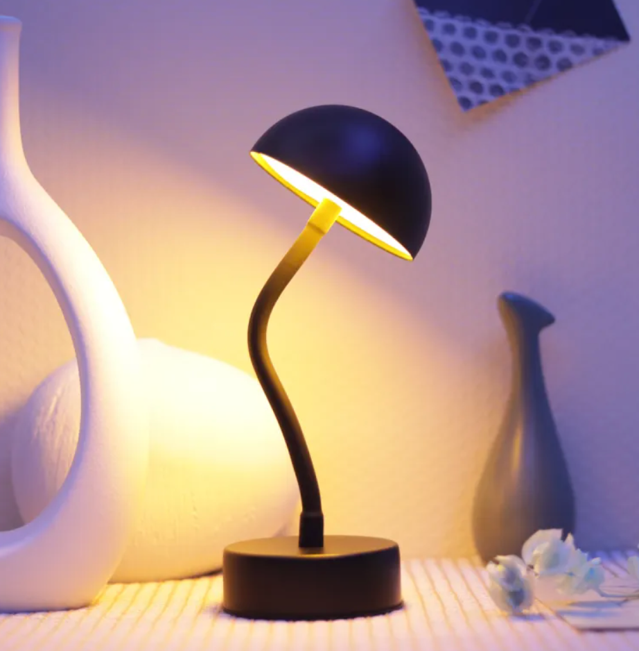 Kabellose LED Akku Tischlampe | Dimmbar per Touch & Flexibel Biegbar | Modernes Design für Wohnzimmer und Nachttisch 2