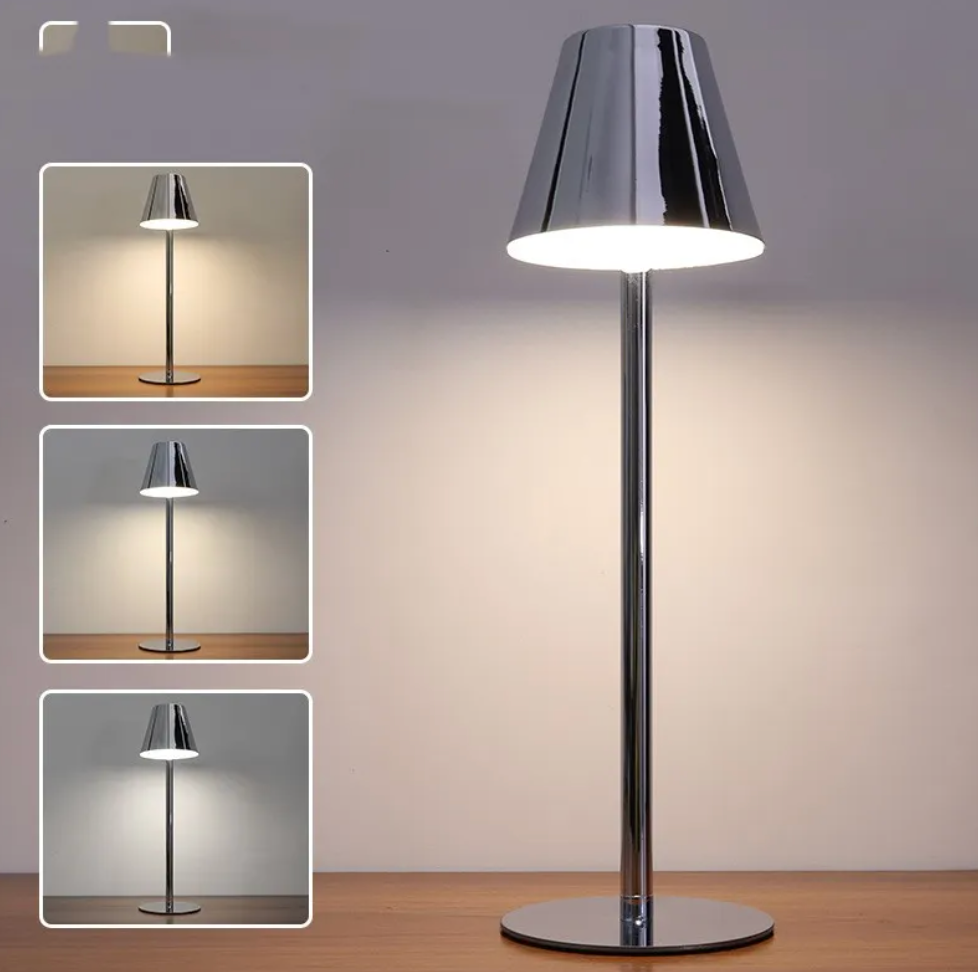 Kabellose Dimmbare LED Akku Tischlampe | Touch Bedienung, 3-Stufen Dimmfunktion | Wiederaufladbar für Wohnzimmer & Nachttisch 5