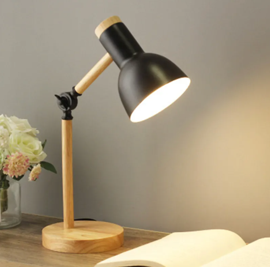 Kindertischlampe aus Holz und Metall | Höhenverstellbar und Klappbar | Skandinavisches Design für Kinderzimmer und Schreibtisch 7